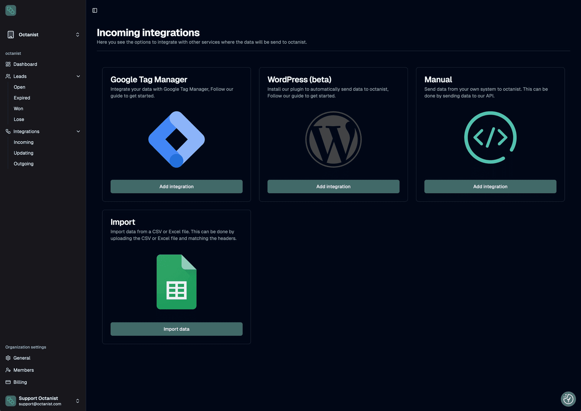 Connect your website