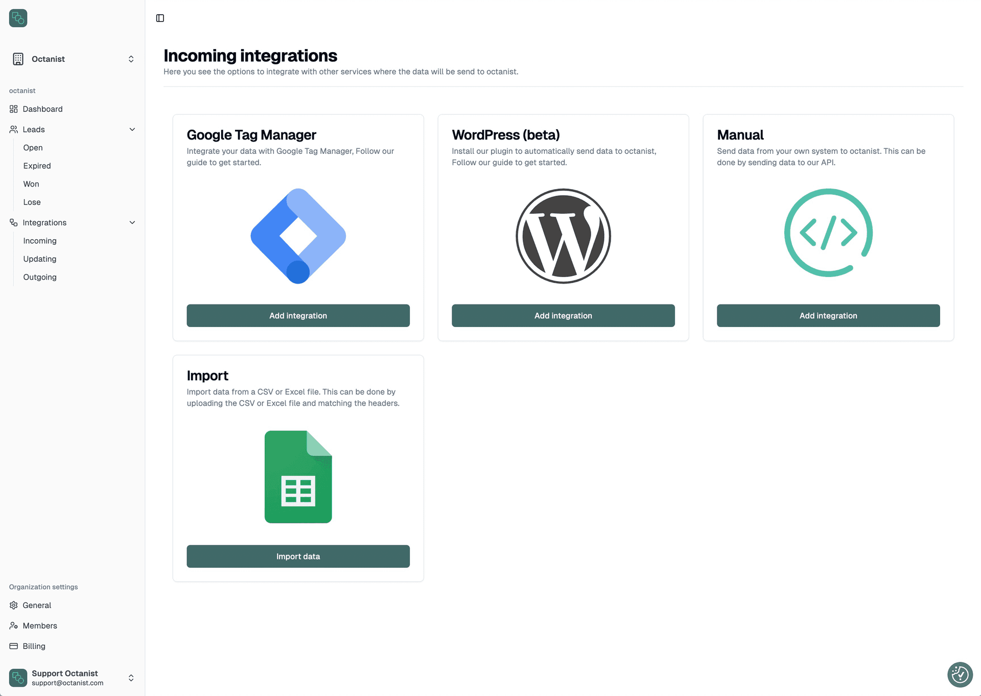 Connect your website